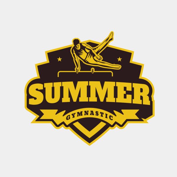 Summer Gymnastic logo template Thumbnail